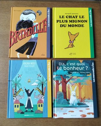 Lot de 4 livres  ,Les mercredis à lire  ,neuf 