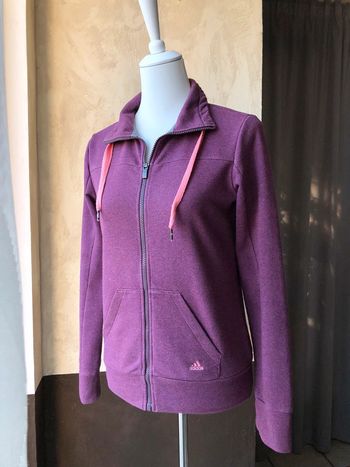 Gilet sweat zippé violet Adidas S
