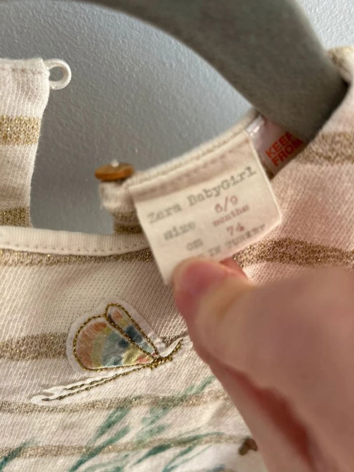 Robe dorée / Zara - 9 mois - photo numéro 3