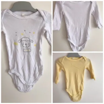Lot de 3 bodys manches longues neufs 3 mois