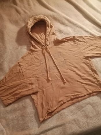 Sweat rose a capuche