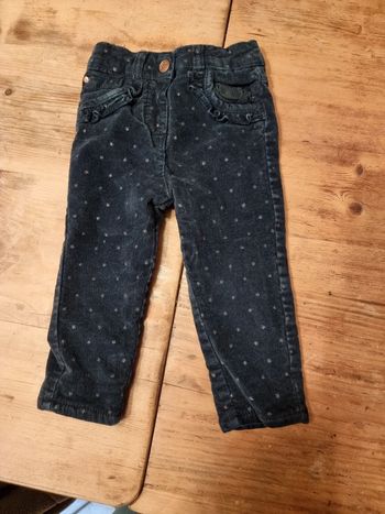 Pantalon 12 mois côtelé à paillette