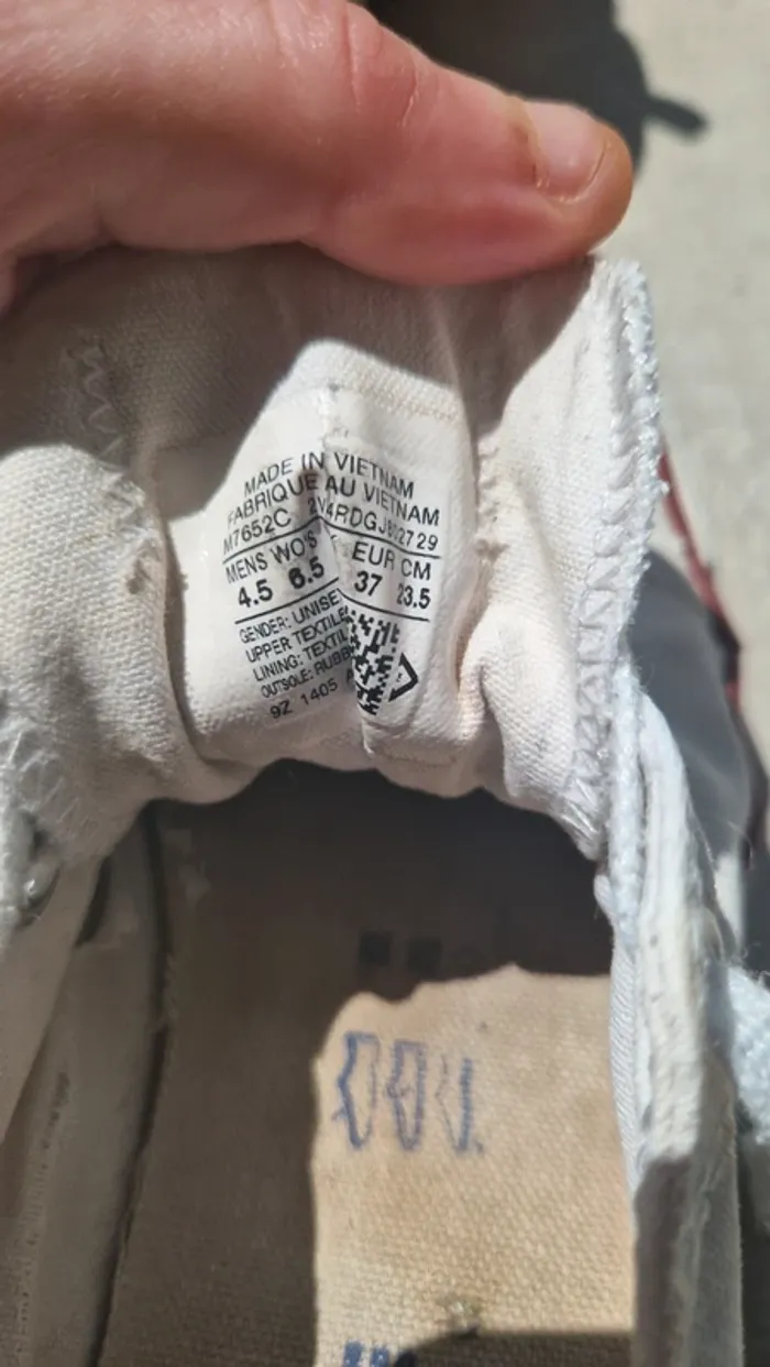 Basket blanche converse taille 37 bon eta - photo numéro 4