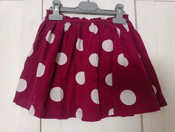 Jupe velours bordeaux