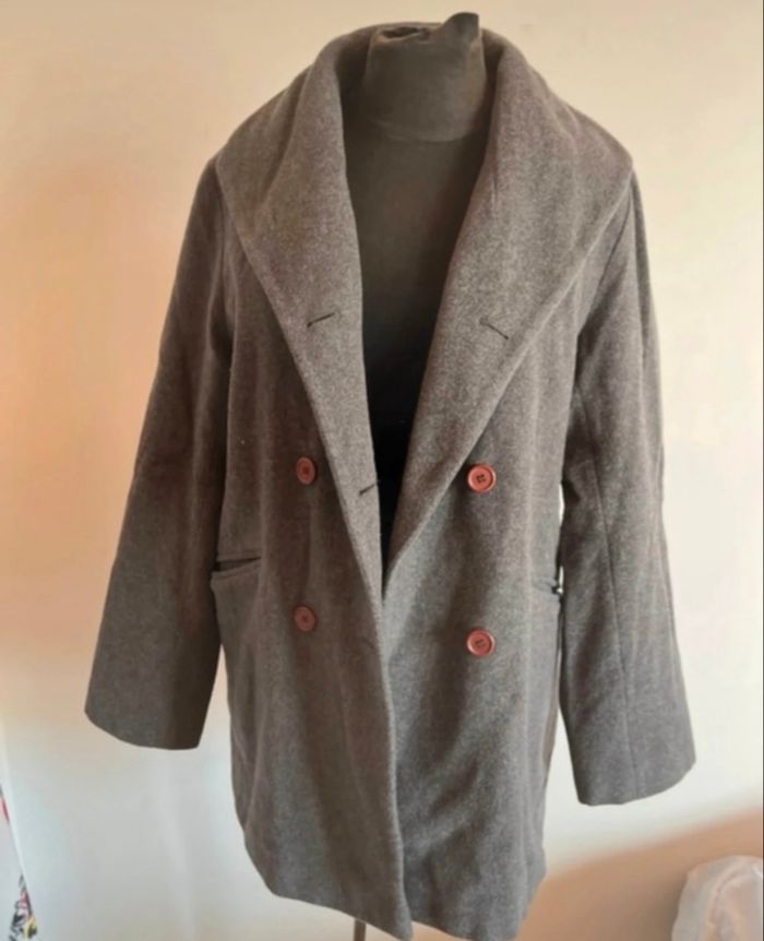 Manteau gris foncés taille M de chez Promod en bon état - photo numéro 5
