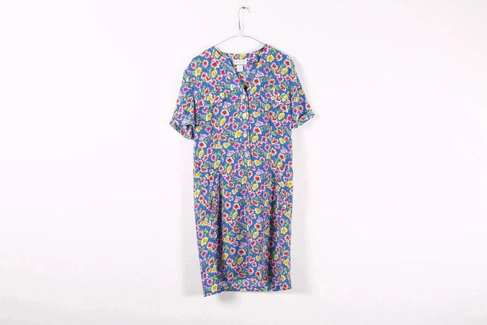 Jolie petite robe vintage 80's motif fleuri (#240230) - photo numéro 7