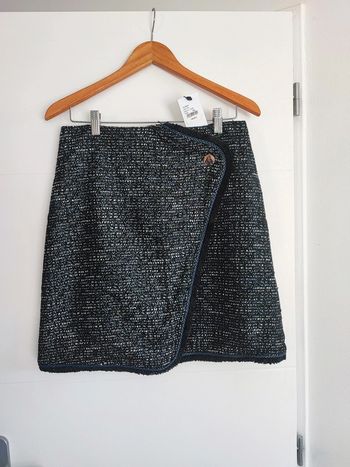 Sinequanone jupe portefeuille tweed T 38