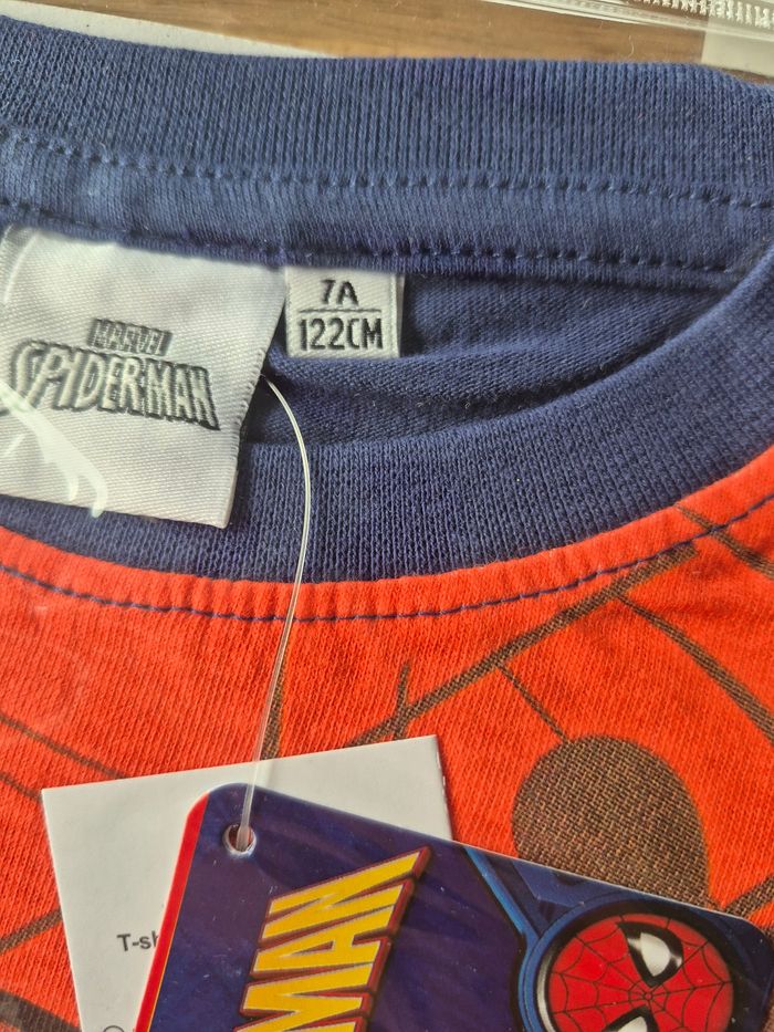 Tee-shirt Garçon Spiderman Bleu Marine 7 ans - photo numéro 2