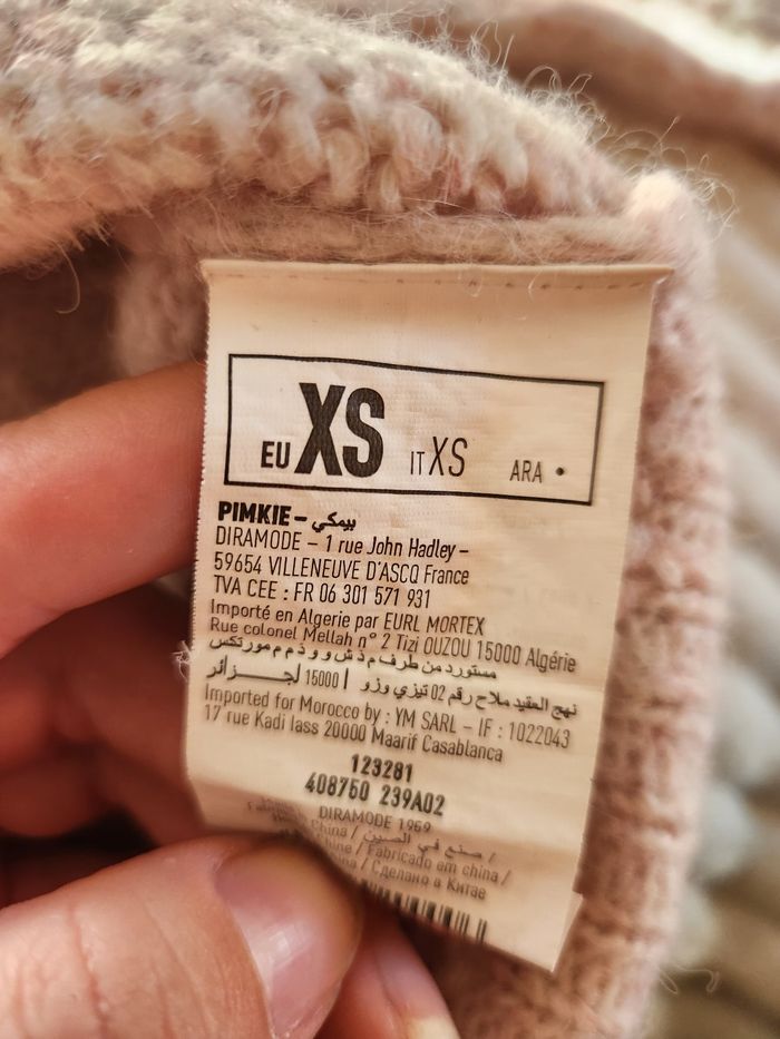 Pull rose pâle Pimkie femme – Taille XS – Boutons décoratifs – Bon état - photo numéro 6