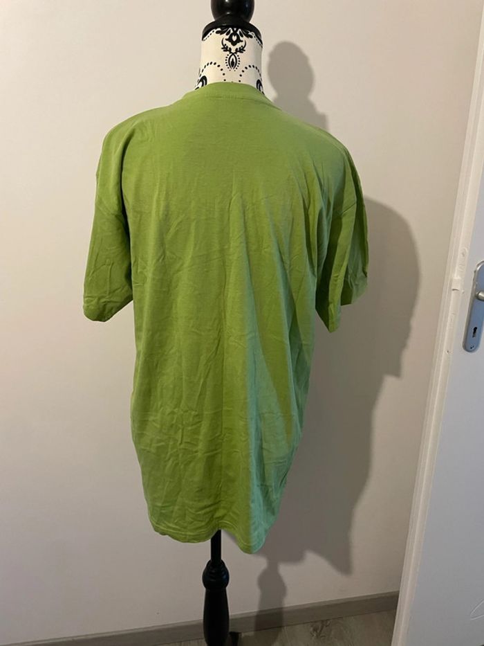T-shirt à manche courte vert olive col rond écriture noir neuf Le petit marseillais taille L - photo numéro 4