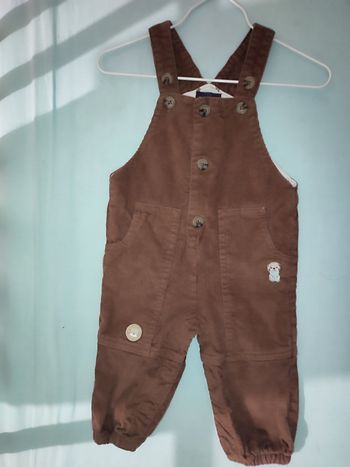 Salopette bébé 9 mois en velours sergent major