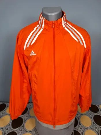 veste imperméable vintage Adidas - orange homme taille M - brodé (399)