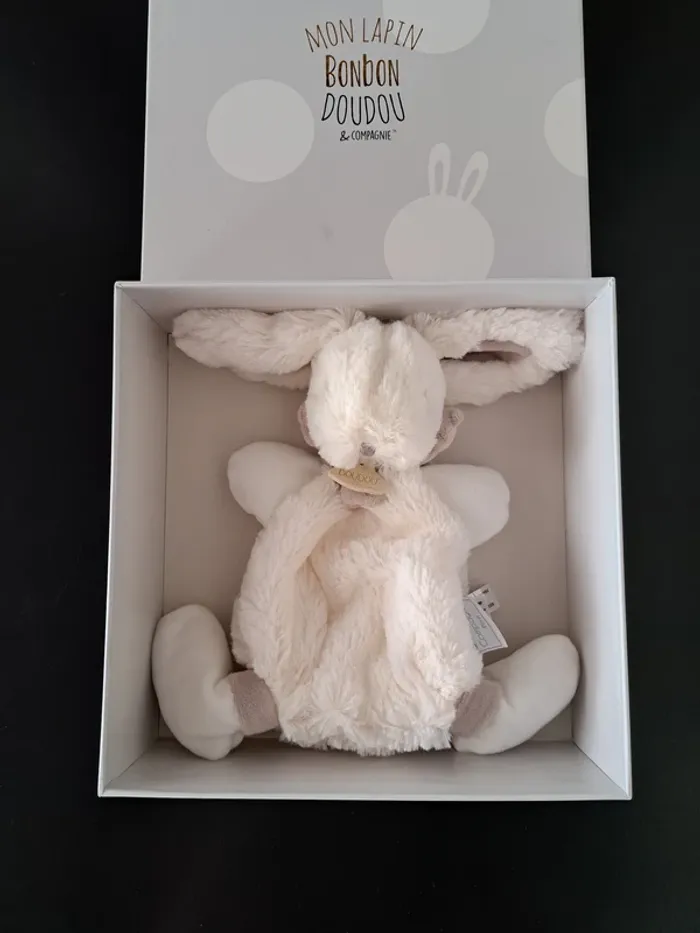 Doudou Lapin Bonbon Taupe 🐰