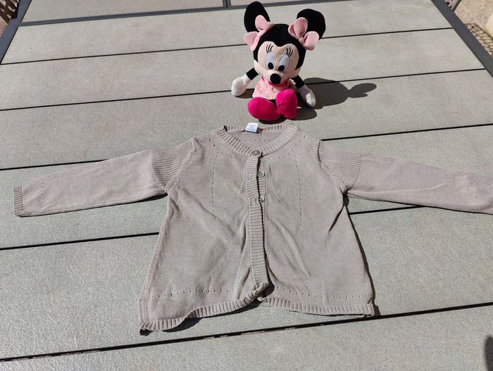 Gilet fille beige 18 mois - photo numéro 2