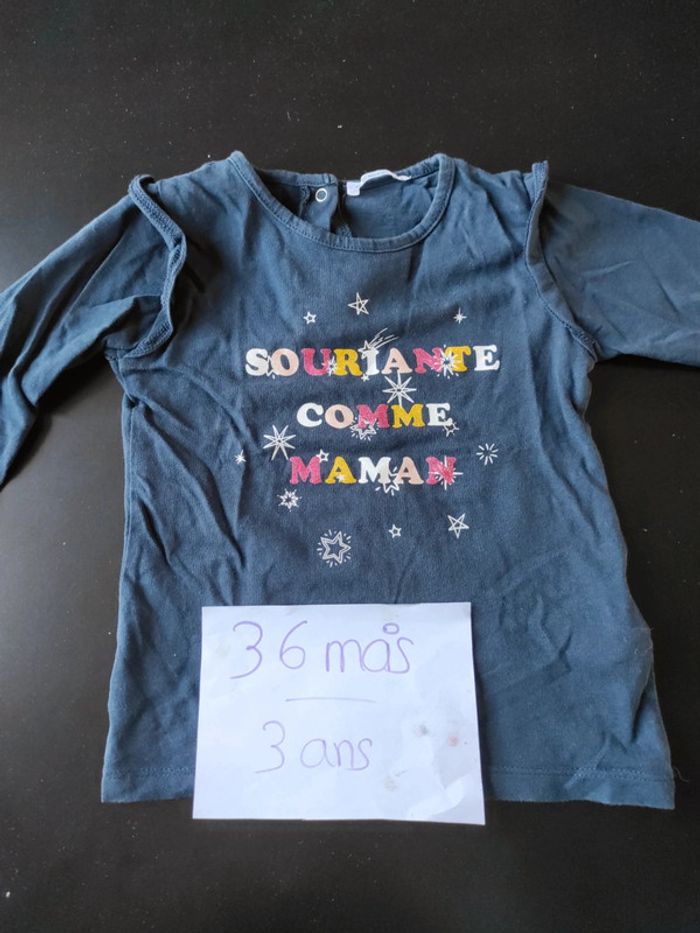 Manche longue bleu marine