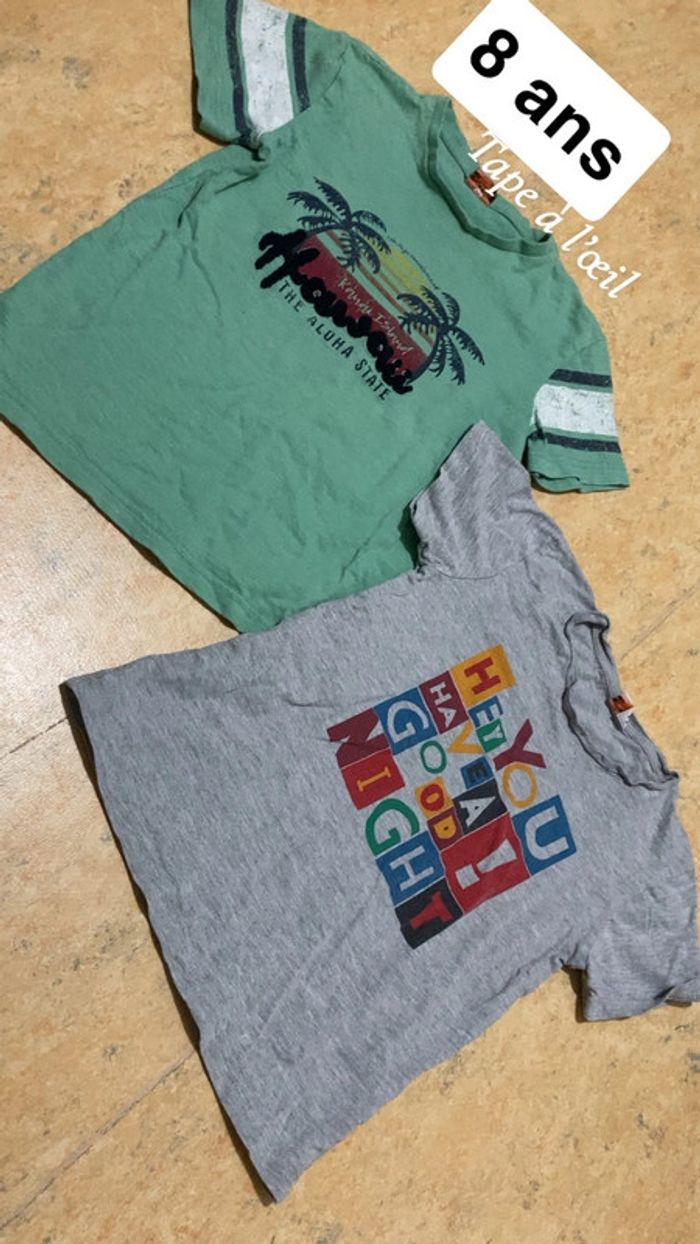 Lot 2 t-shirt 8 ans