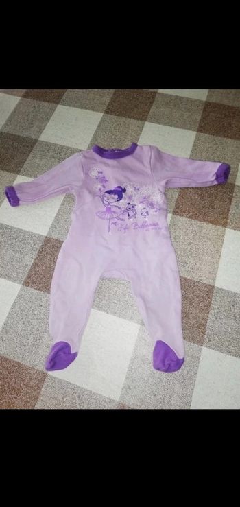 Pijama violet 3 mois