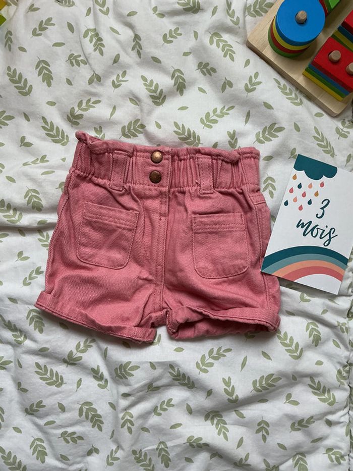 short en jean rose 3 mois kiabi - photo numéro 2