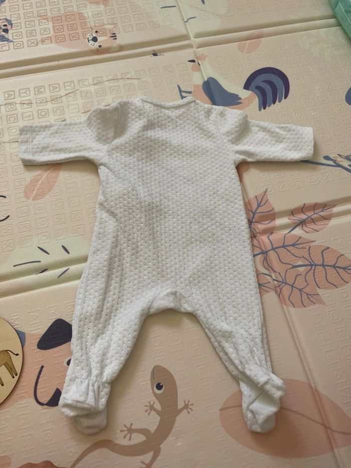 Pyjama blanc velours Kiabi 3 mois - photo numéro 8