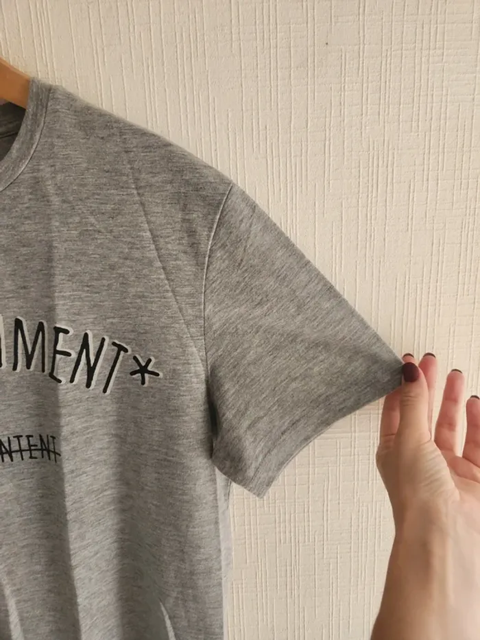 Tee-shirt manches courtes gris Celio M - photo numéro 4