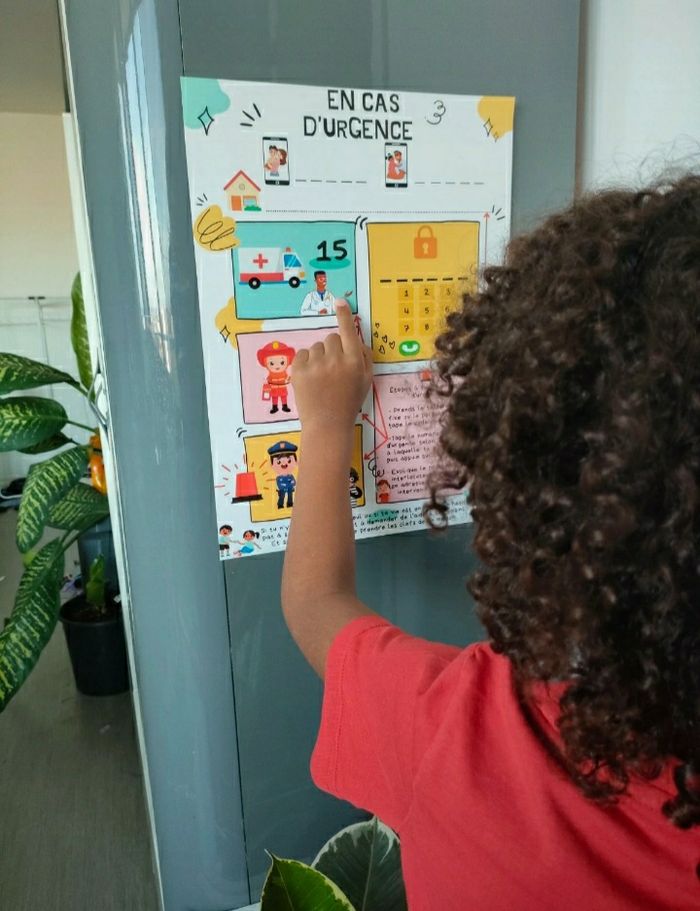 Affiche memo d'urgence pour enfant - photo numéro 2