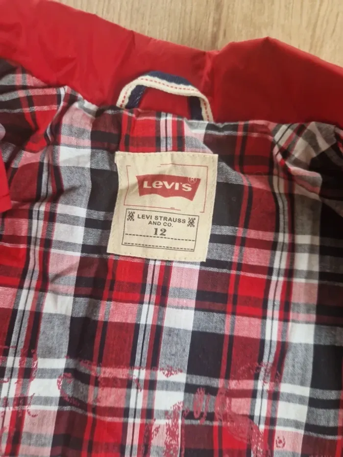 Veste légère levis taille 12 ans rouge très bon état - photo numéro 8