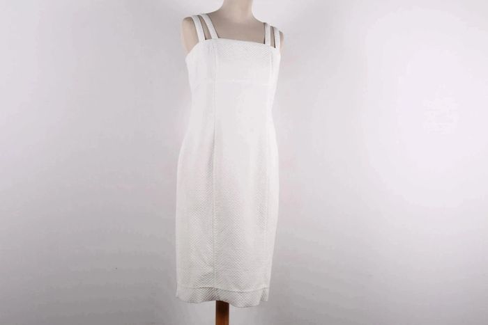 Jolie petite robe vintage 80-90's Rodier en coton gaufré - Taille 34 à 36 (#240249) - photo numéro 2