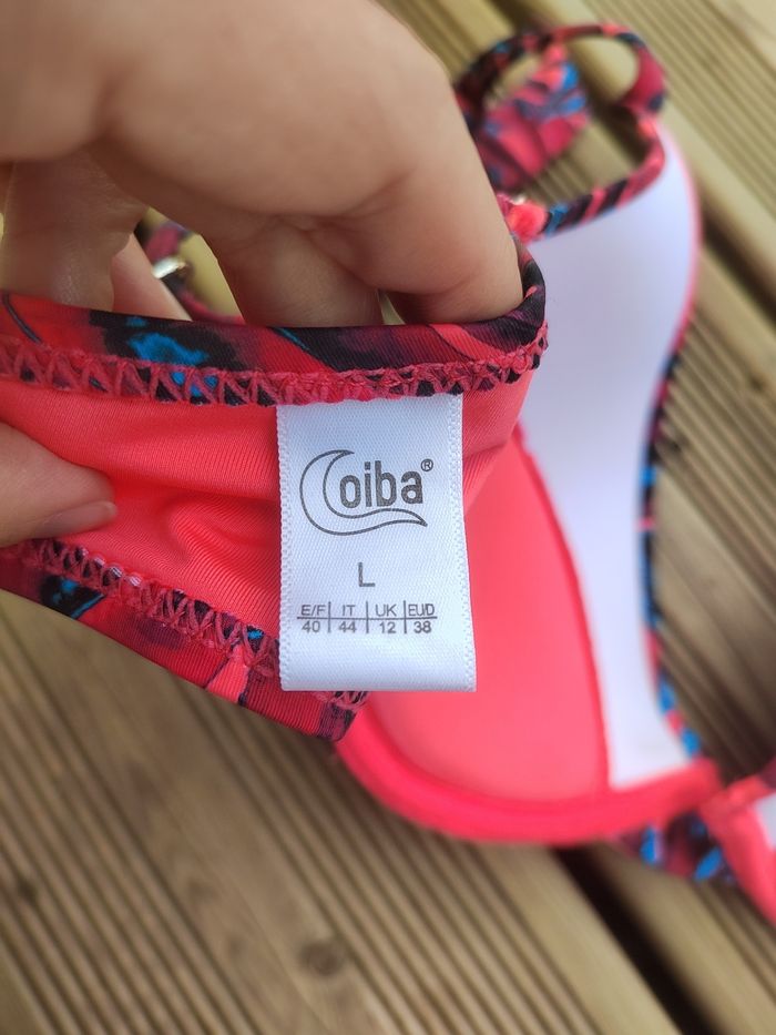 Haut de maillot tropical rose & bleu – Coiba – Taille L – Très bon état - photo numéro 6