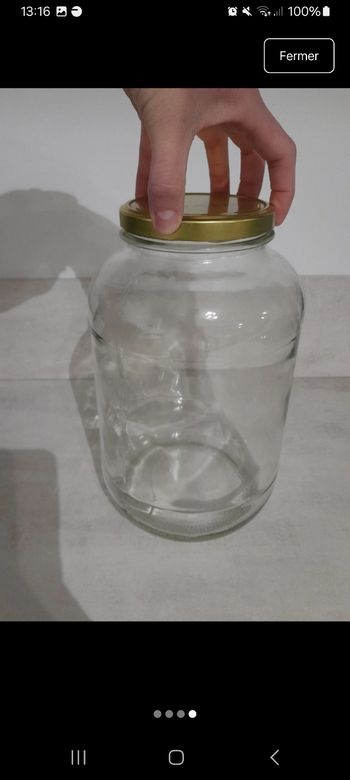 1 gros pot / bocal en verre 