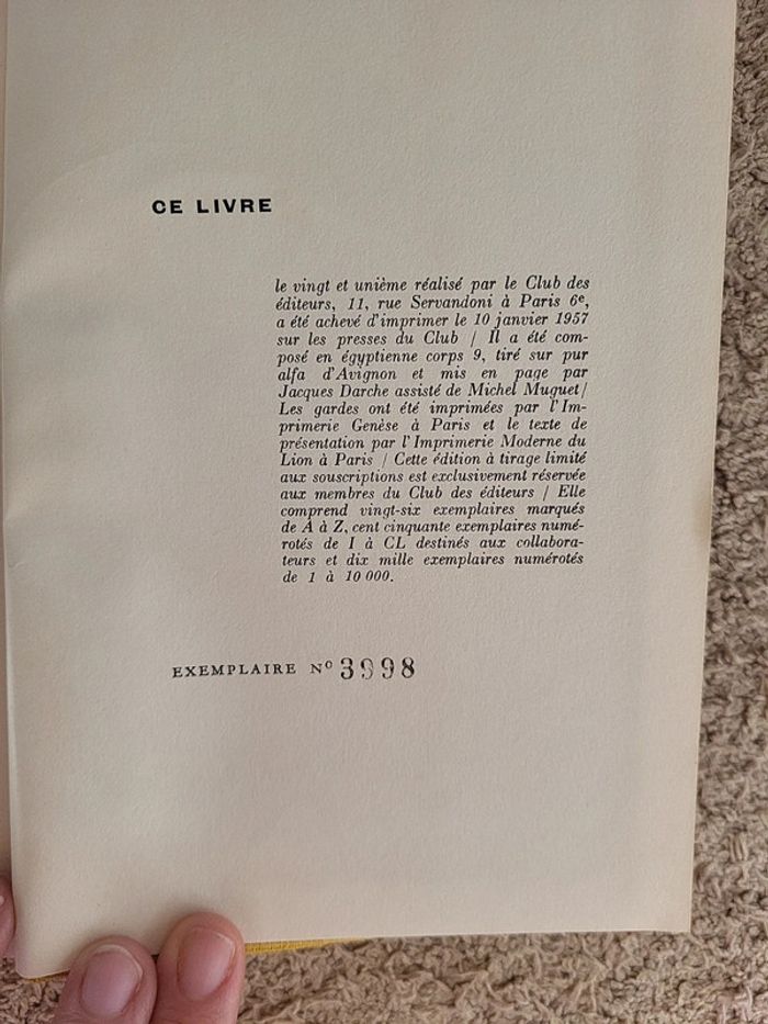 Le Salaire de la peur de Georges Arnaud – Édition numérotée de 1957 Club des Éditeurs - photo numéro 8