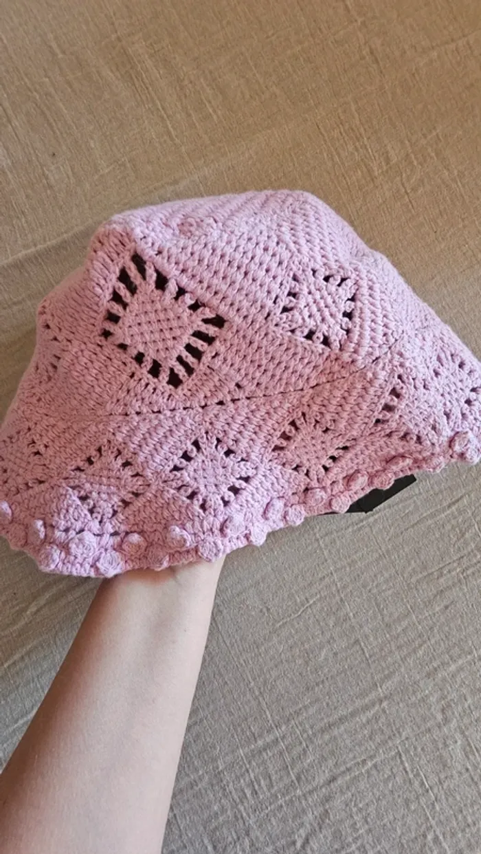 Bob en crochet Maje rose parme - photo numéro 2