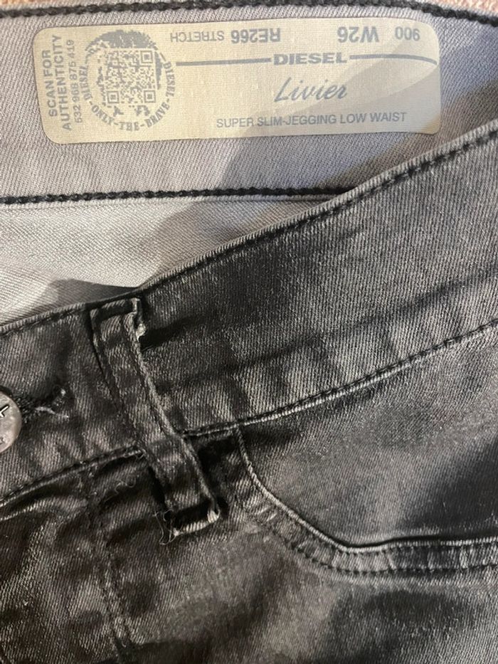 Jegging slim w26 diesel noir - photo numéro 3