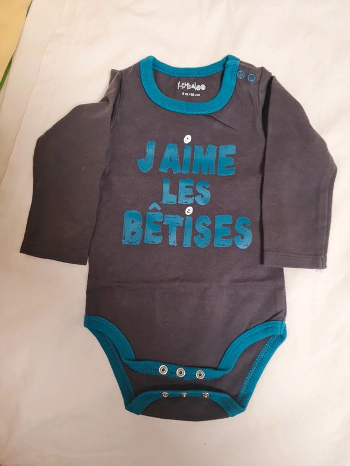 Lot de 4 bodies ML 6 mois - photo numéro 2