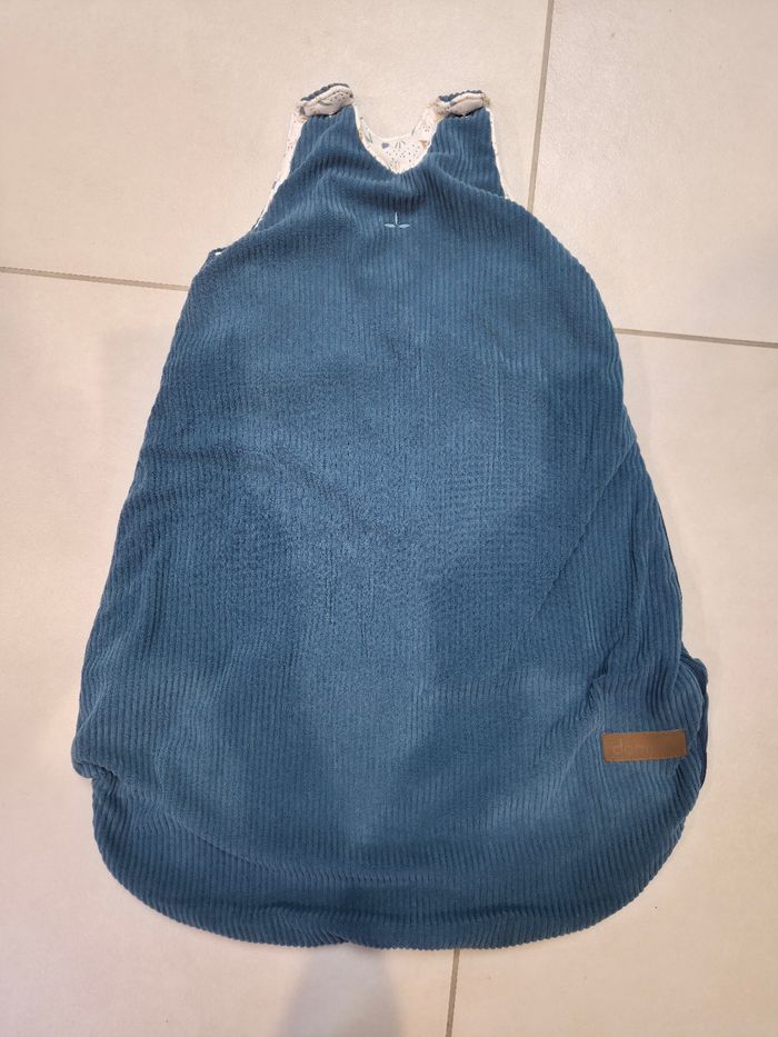 Gigoteuse bleu en velours côtelé, Domiva, Tog 2, 0-6 mois