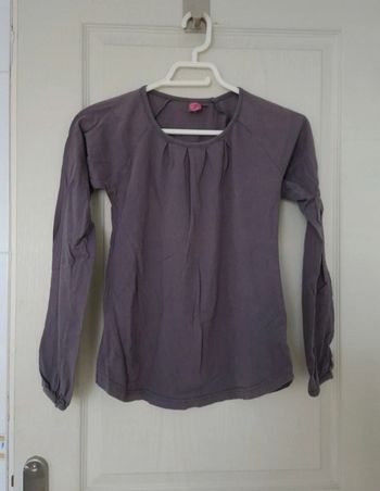 Haut a manche longue gris fille kiabi 12 ans