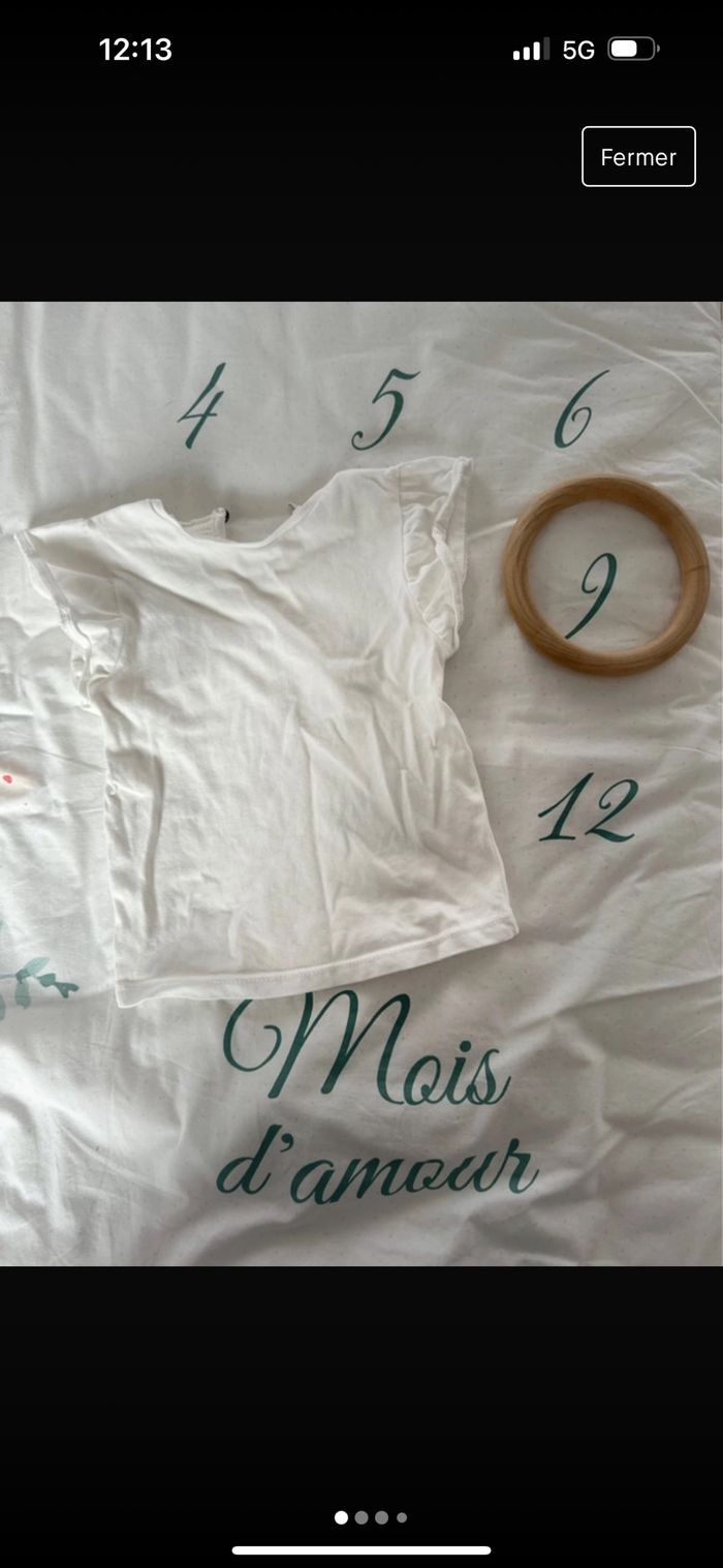 T-shirt manches volants