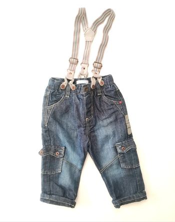 Jean à bretelles 12 mois