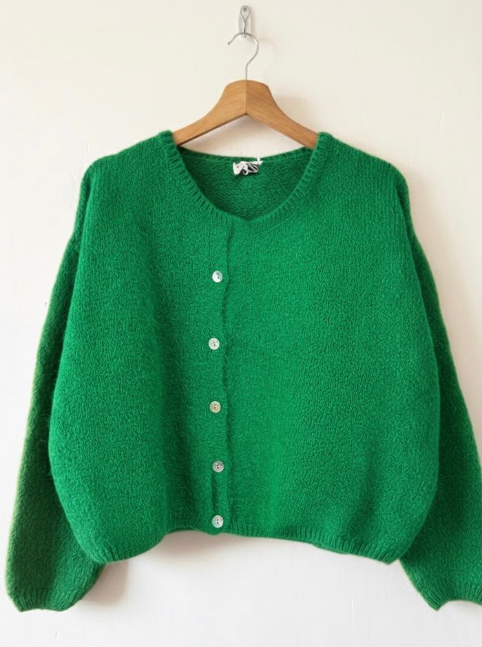 Gilet / cardigan vert sapin