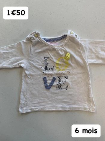 T-shirt 🎀 6 mois