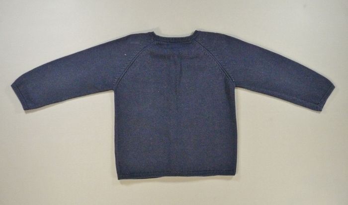 Gilet cardigan tricot bleu marine Bout'Chou 24 mois 86 cm fille - photo numéro 3