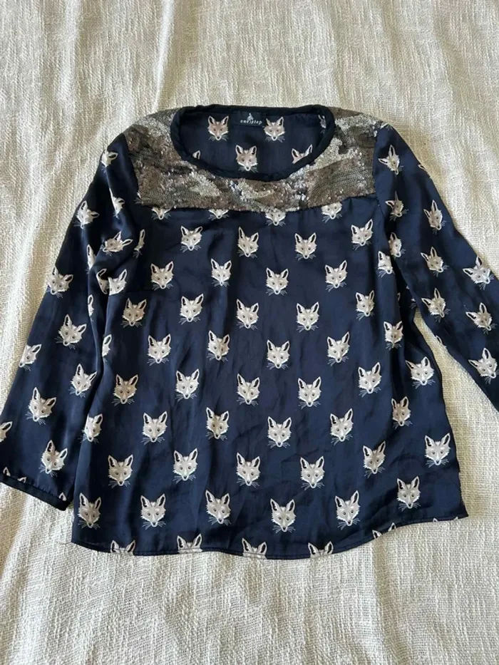 Blouse motif renard One Step – Taille 40