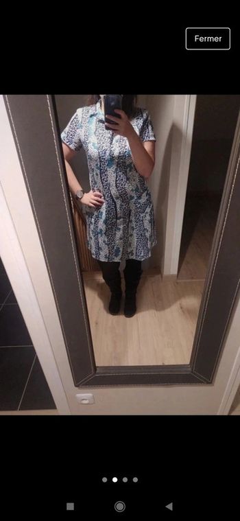 Petite robe vintage manches courtes façon babydoll yéyé années 60 70