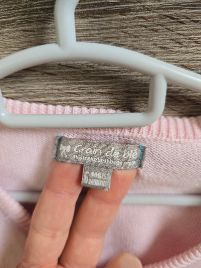 Vêtement Bébé Fille - Gilet - Grain de blé - 6 mois - photo numéro 4