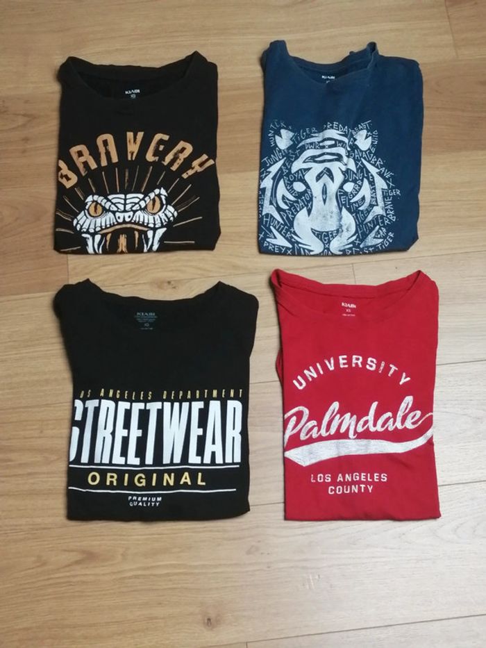 Lot de 4 tee shirts MC 14 ans