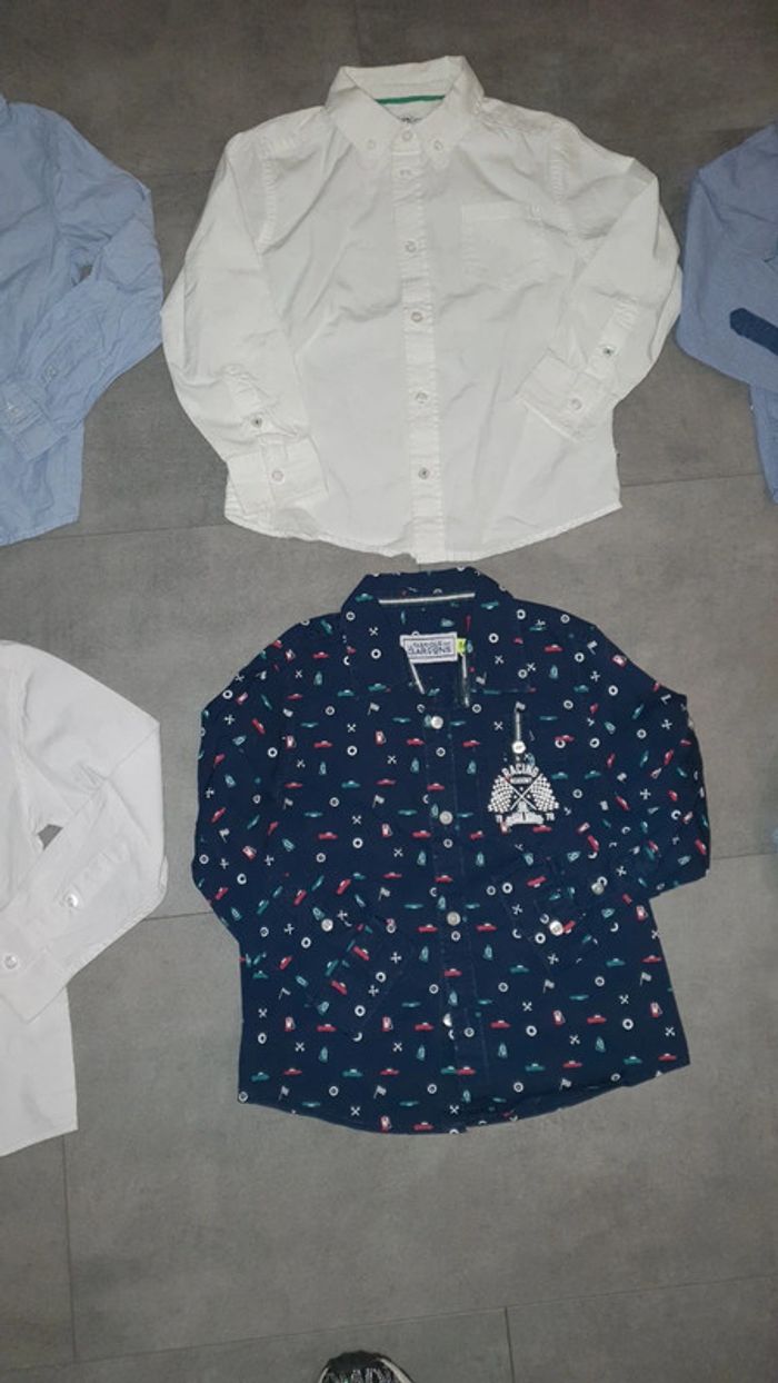Lot de 8 chemises manches longues 4 et 5 ans automne hiver garcon - photo numéro 4