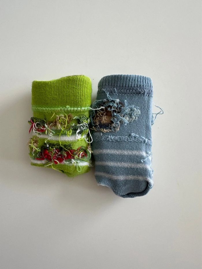 Lot de 2 paires de chaussettes bébé hautes - Taille 15/18 - photo numéro 4