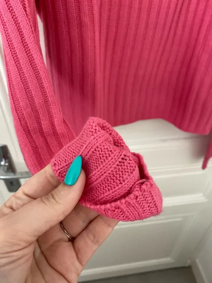 Pull col roulé rose vif SHEIN - photo numéro 3