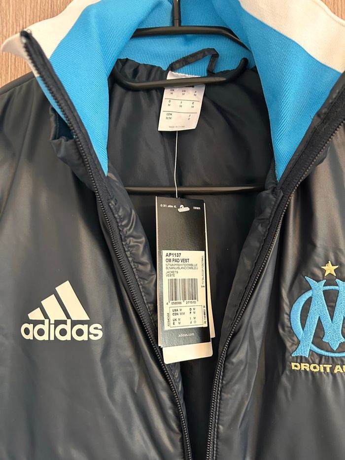 Doudoune OM sans manche Adidas neuve - photo numéro 2