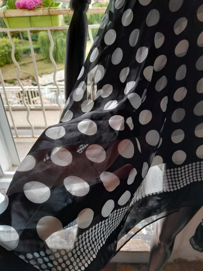 Débardeur asymétrique transparent à pois taille TU - photo numéro 4