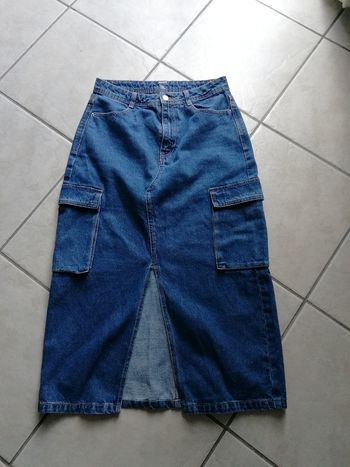 Jupe longue en jeans